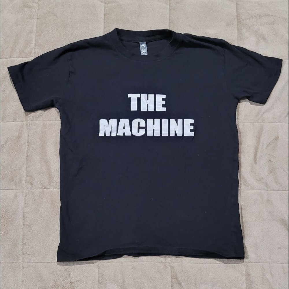Cotton heritage boys medium " the machine" black graphic teeshirt